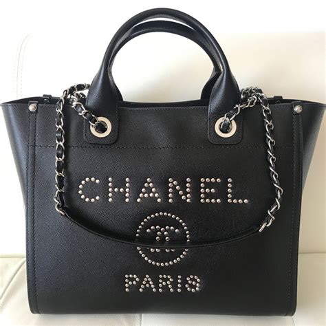 chanel deauville leather tote review|chanel deauville tote large size.